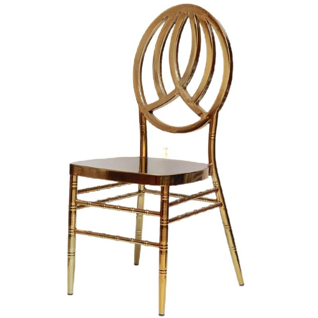 Wholesale of European style hotel wedding bamboo chairs, metal outdoor dining chairs, titanium phoenix chairs, restaurant dining chairs, bamboo chairs