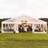 Professional wedding event tent with spacious interior for banquet and celebration activities