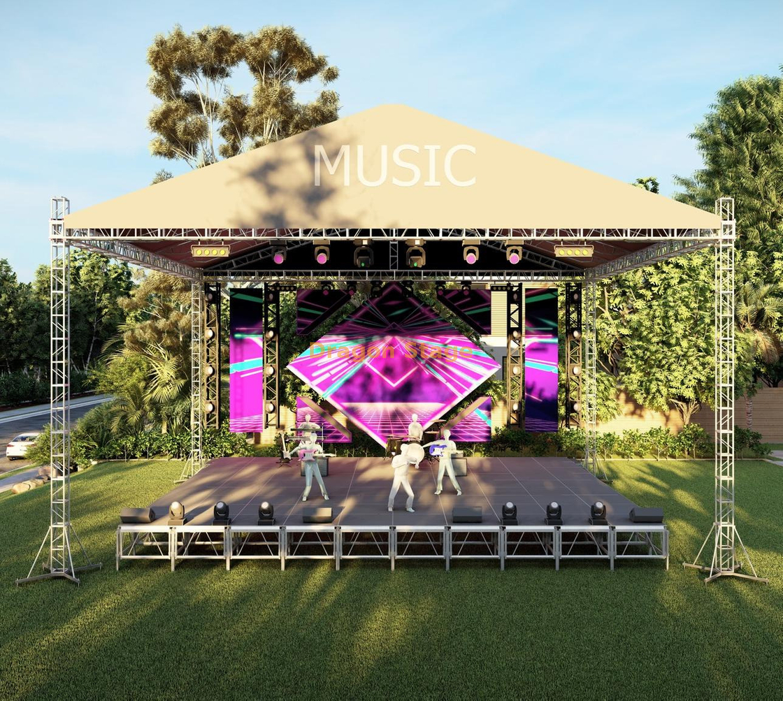 14x14x8m Large Outdoor Stage Truss Roof with Canvas