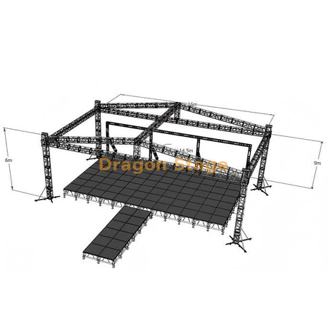 16x9x6m Pyramid Aluminum Spigot Roof Truss System