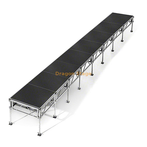 4'x32' All-Terrain Aluminum Portable Stage System - Adjustable Height (0.4m - 2m)