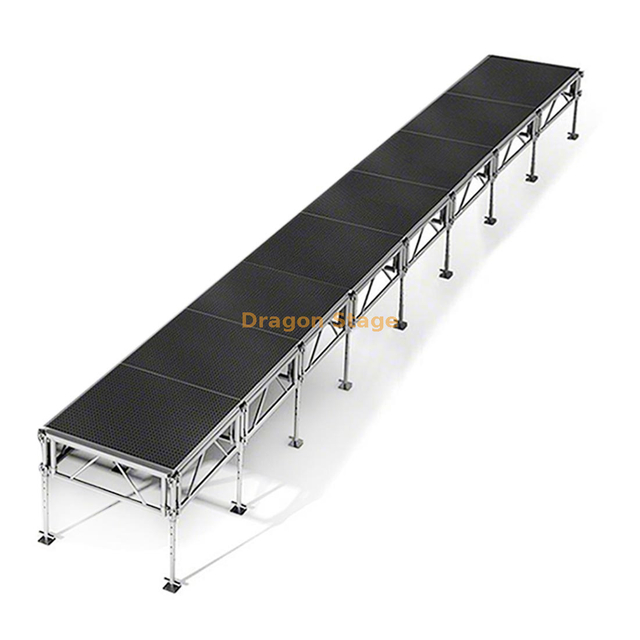 4'x32' All-Terrain Aluminum Portable Stage System - Adjustable Height (0.4m - 2m)