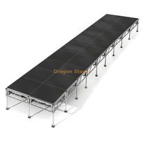 36x8ft Professional Aluminum Mobile Stage System – Adjustable Height 0.4m-2m