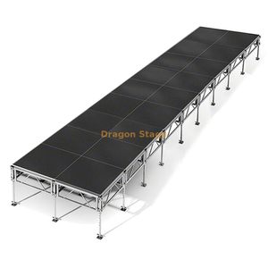 36x8ft Professional Aluminum Mobile Stage System – Adjustable Height 0.4m-2m