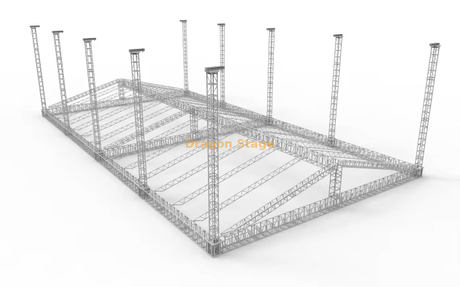 20mx36x9m Modular Pitch Roof Aluminum Ground Support Truss System (9m Height)