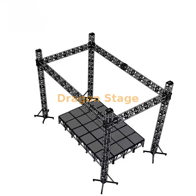 10x6x8m Outdoor Mobile Stage with Aluminum Roof Truss System