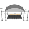 All Weather Curved Roof Truss for Outdoor Event 12x10x6m