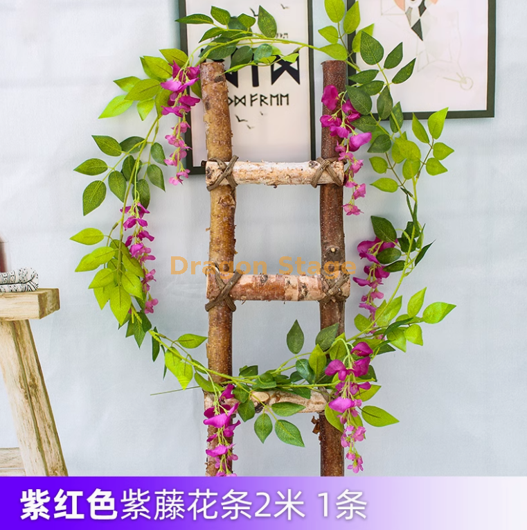 紫红色 紫红紫藤花1条