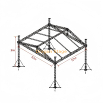 Popular Concert Lighting Aluminum Truss Roof System 10x10x9m
