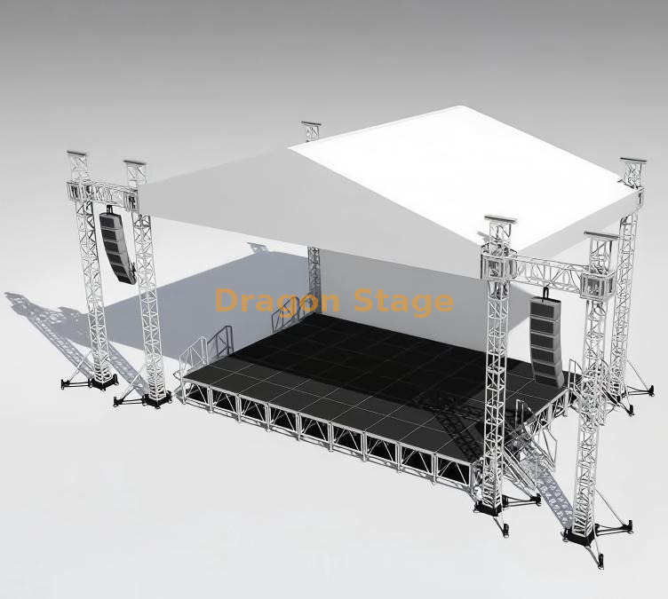 Aluminum Bolt Truss Stage for Music Festival Outdoor 10x6x6m