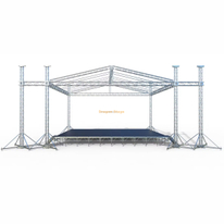 Custom Outdoor Booth Event Truss with Roof 8x6x6m with Speaker Wing Truss 3m