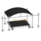 12x8x9m Heavy-Duty Aluminum Curved Roof Stage Truss System with Speaker Wings