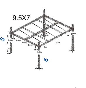 Easy Quick Flat Roof Truss 9.5x7m