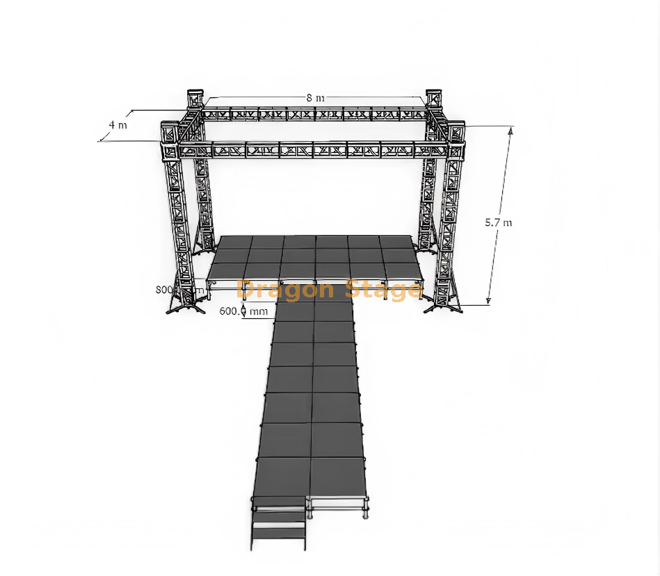 8x4x5m Aluminum Indoor Truss Frame