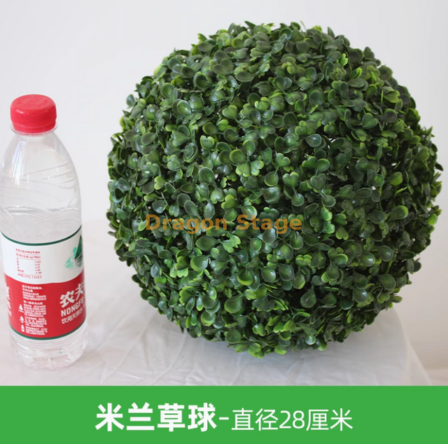 Simulated Plant Grass Ball Milan Ball Plastic Green Plant Ceiling Decoration Fake Flowers Milan Grass Ball - Diameter 28cm