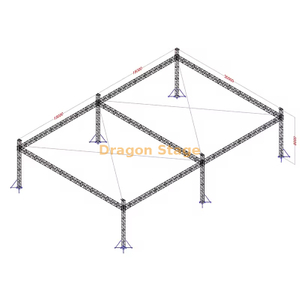 20x30x8m Heavy-Duty Aluminum Ground Support Event Truss System (8m Height) - Double Grid Configuration