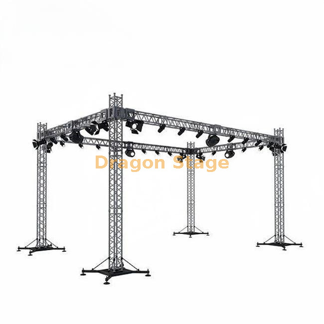 Silver Color Lifting Truss Square Spigot Lighting Stand Truss 9x7x8m