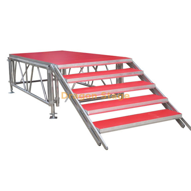Assemble Portable Stage Movable Aluminum Stage for Outdoor Concert Event 2.44x1.22m