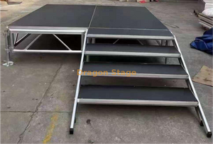 Aluminum Mini Modular Stage Panel Flooring Systems 2.44x2.44m Height 0.6-1m