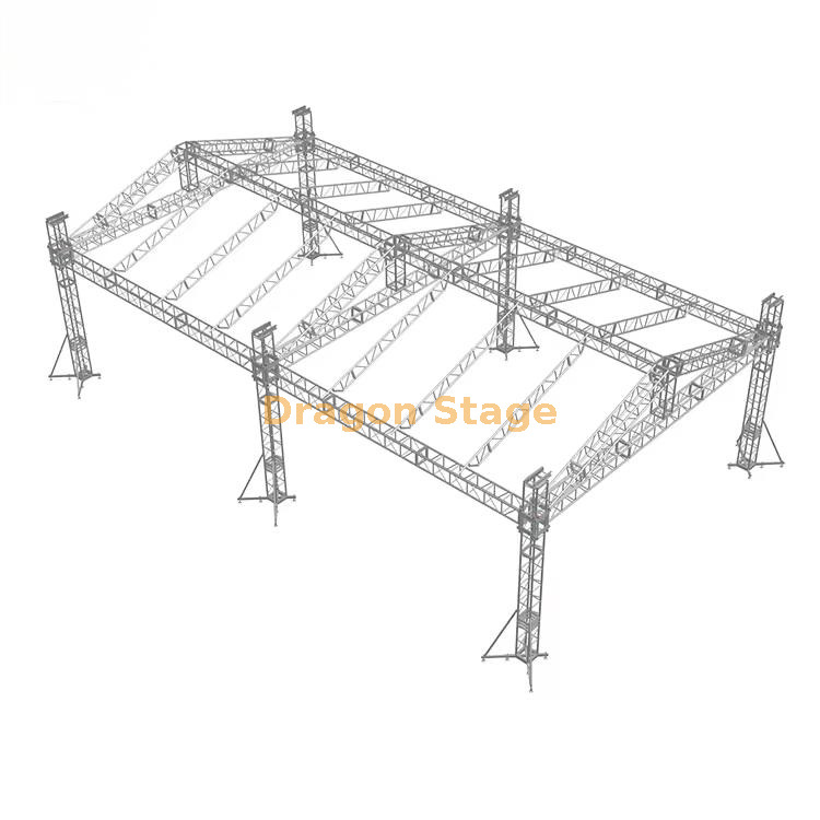 Aluminum Walkway Stage 16x5m with Pitched Roof Truss System for Outdoor Event Auditorium