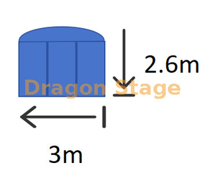 Custom Dj Curve Stage for Small Party 3x2.6m