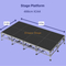 Silver Aluminum Alloy Concert Stage 8'x16' （4.88x2.44m）