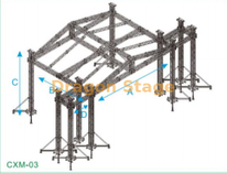 20x12x8 Large Concert Stage Truss with PA Truss Tower 2m