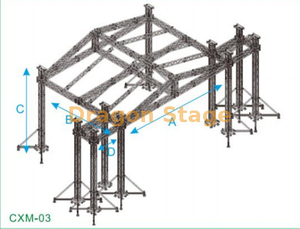 20x12x6 Large Concert Stage Truss with PA Truss Tower 2m