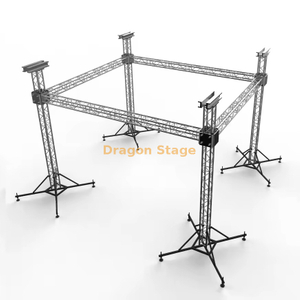 Aluminum Stage Truss Outdoor Event Stage Equipment Truss System 7x7x5m Portable Stage 6.1x6.1m Height 0.8-1.2m