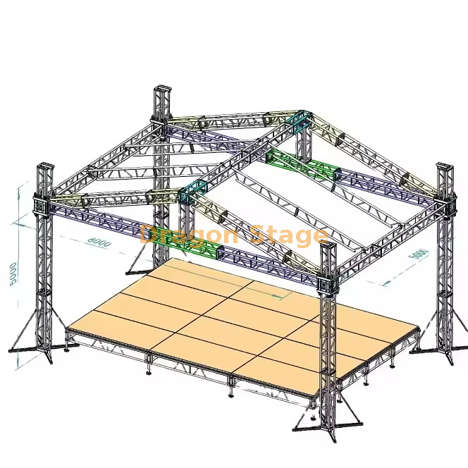 Event Stage And Trusses 8x5x5m