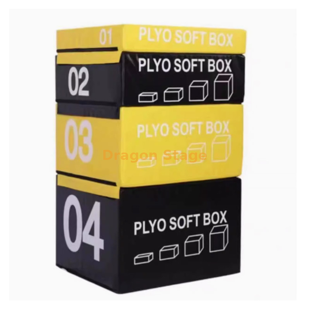 跳箱四合一训练体适能训练组合器材渐进式跳箱健身房训练跳箱器材黄黑组合加重成人款60KG