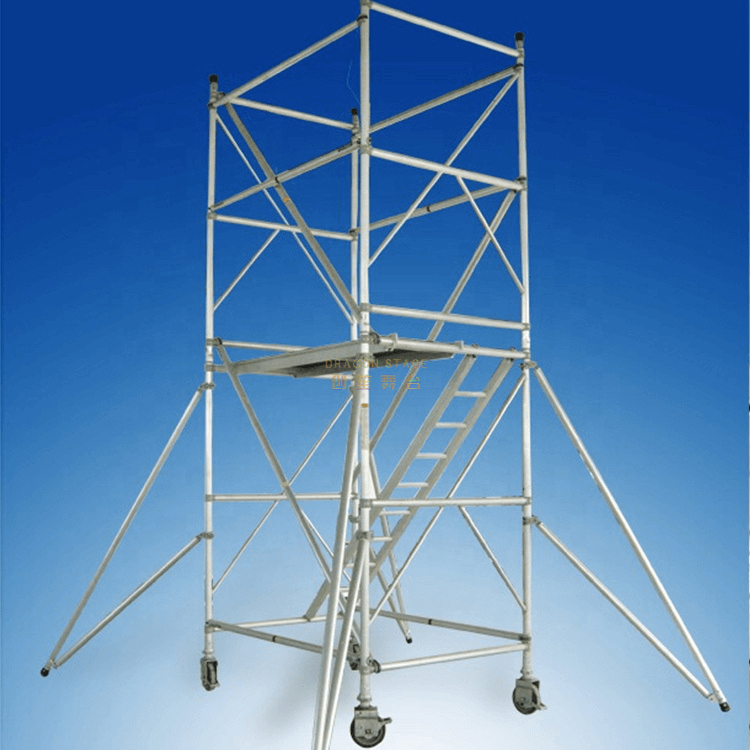 Construction Tower Double scaffolding with step ladder