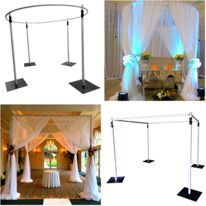 Portable Aluminum Wedding Backdrop Poles And Chiffon Drapes for Wedding Events