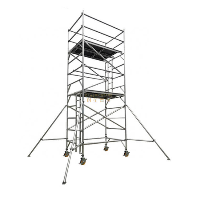 Portable tower feet with ladder