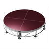 Red Wooden Arena Round Stage 3m Diameter Height: 0.6-1m with 2 Stairs