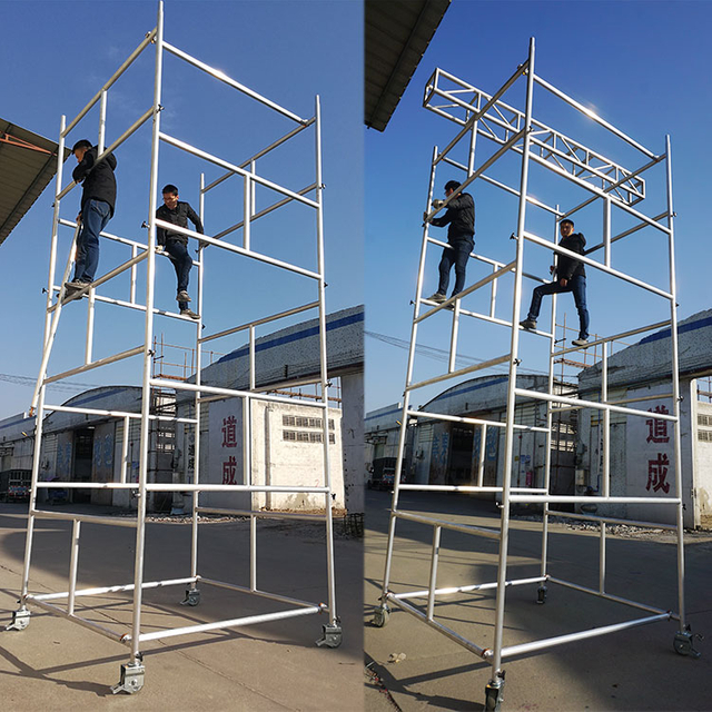 6m China Factory To Sales Construct Outdoor Moving Assembly H Frame Aluminum Scaffolding Truss