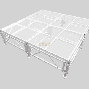 Portable Stage Acrylic Floor Acrylic Stage 7.5x7.5m Height 0.4-0.8m