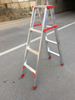 Aluminum Alloy Herringbone Ladder Telescopic Stretching Home Folding Ladder 