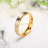 Fashion Simple Cheap Stainless Steel Lovers Matte Marriage Zircon Bridal Rings