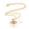 crystal boho jewellery copper statement blue evil eye pendant necklace