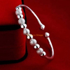 fashion spinning ball bangle jewelry stainless steel silver rotating bead custom anxiety fidget adjustable spinning bracelete