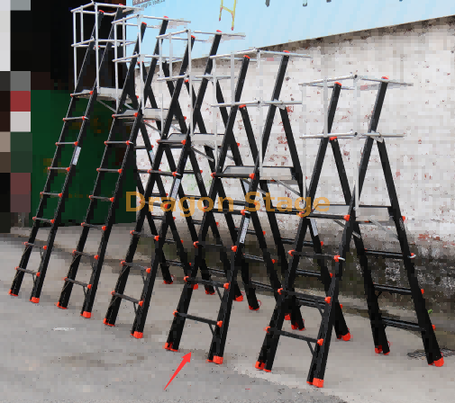 Aluminum Tower Home Household Foldable Mobile Rolling Ladder