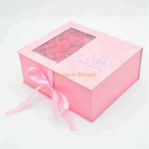 Wholesale custom paper packaging gift box with clear pvc window