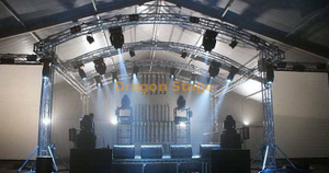 Custom Aluminum Outdoor Stand Event Truss Wth Curved Rood 8x6x5m
