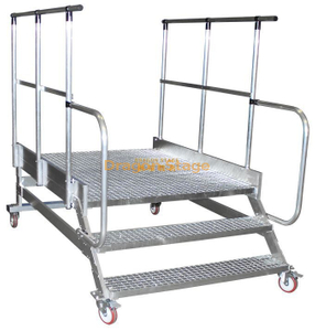 Modular Assembly Aluminium Access Platforms Catwalks Stairway Working Stair Ladder with Aluminum Truss Stepped Platform