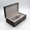 4 sides PU Leather pending print wooden wine box