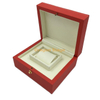 2020 Premium Red Leather Custom Logo Wooden Watch Box With Pillow