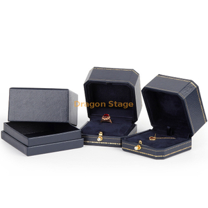 High Quality Gift Case PU Leather Jewelry Box For Ring Pendant Necklace Set