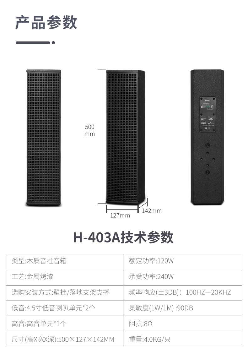 Wall Mounted Sound Column Speaker (8)