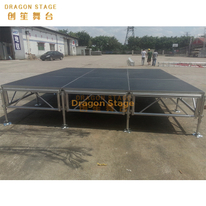 2x1m 0.6-1m High Modular Stage Aluminum 8x6m with 1 Stairs